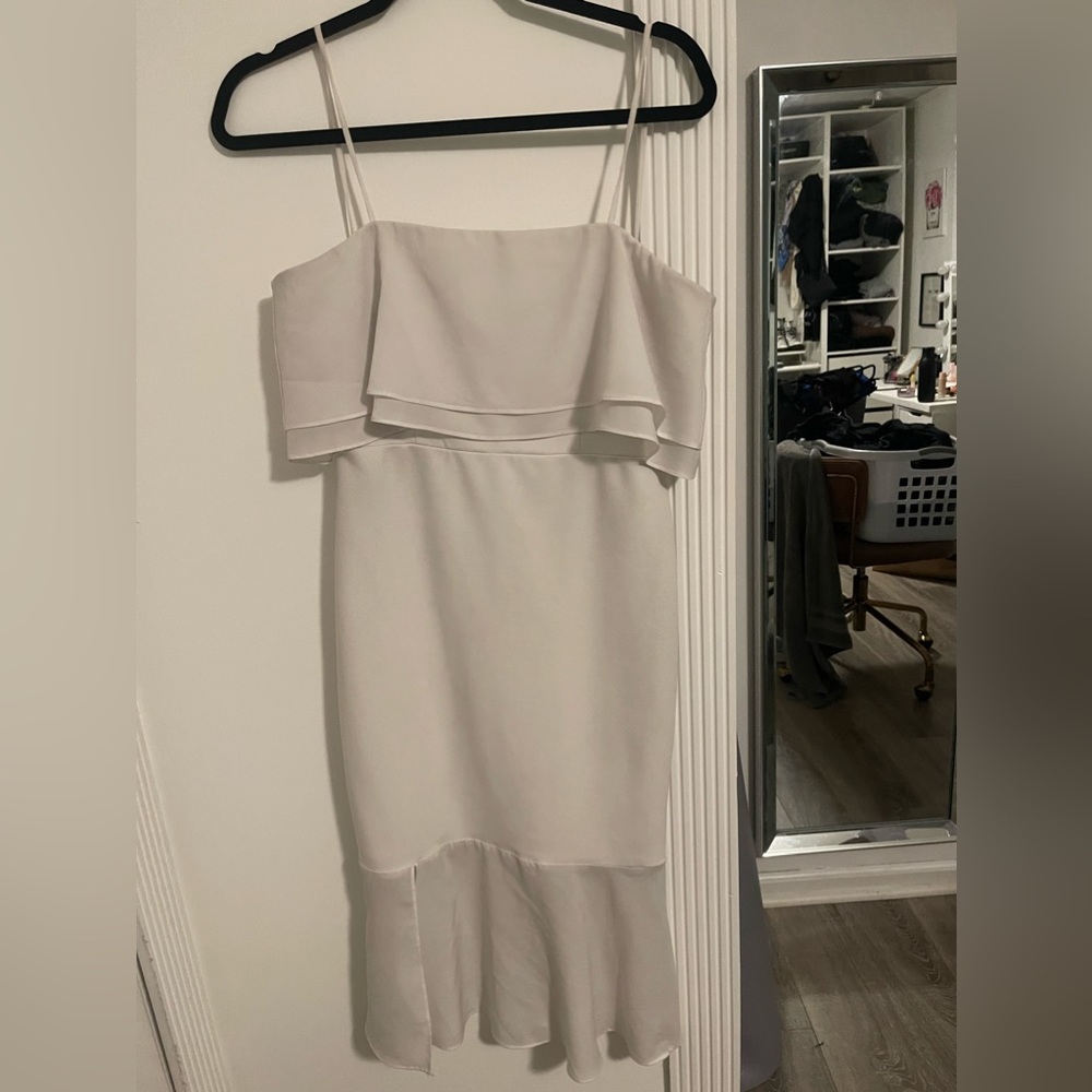 Aidan Mattox white dress